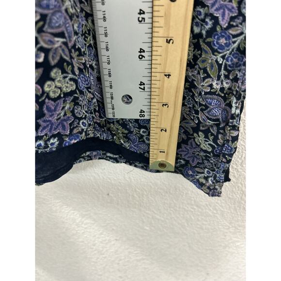 Vintage ZASHI Blue Floral Fairy Grunge 2 Pc Boho Tank Dress Maxi Top Set Size S - Picture 13 of 16